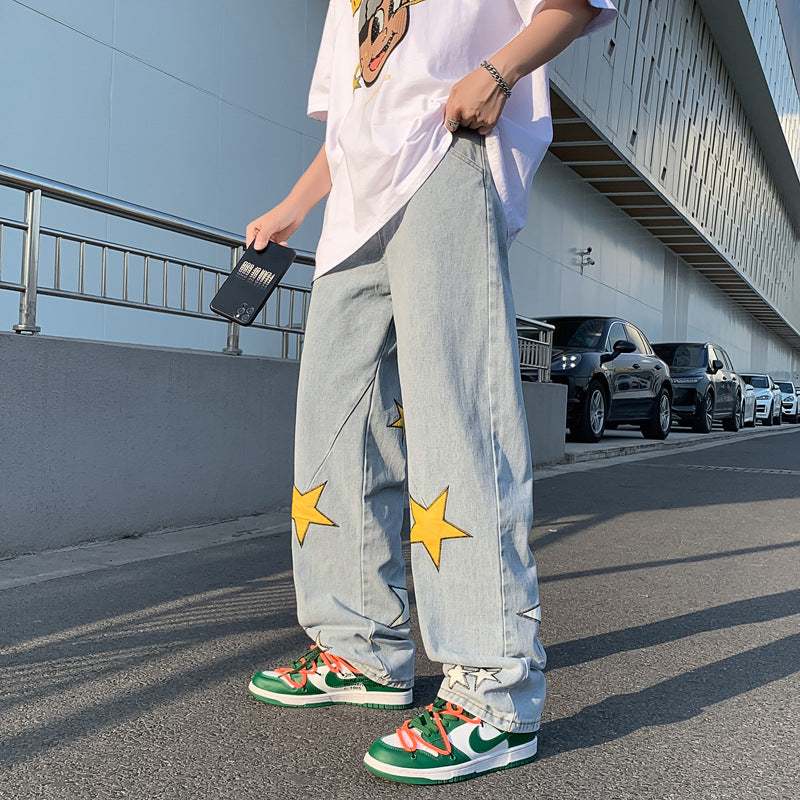 Star Patch Oversized Jeans