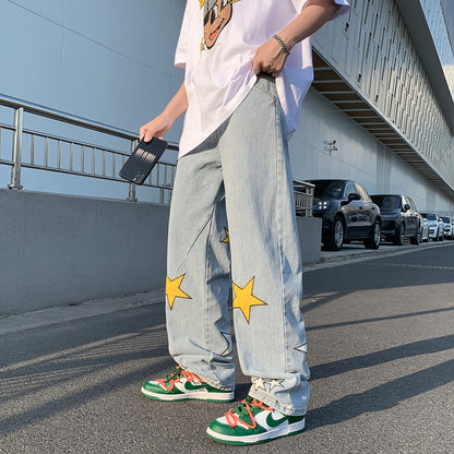Star Patch Oversized Jeans