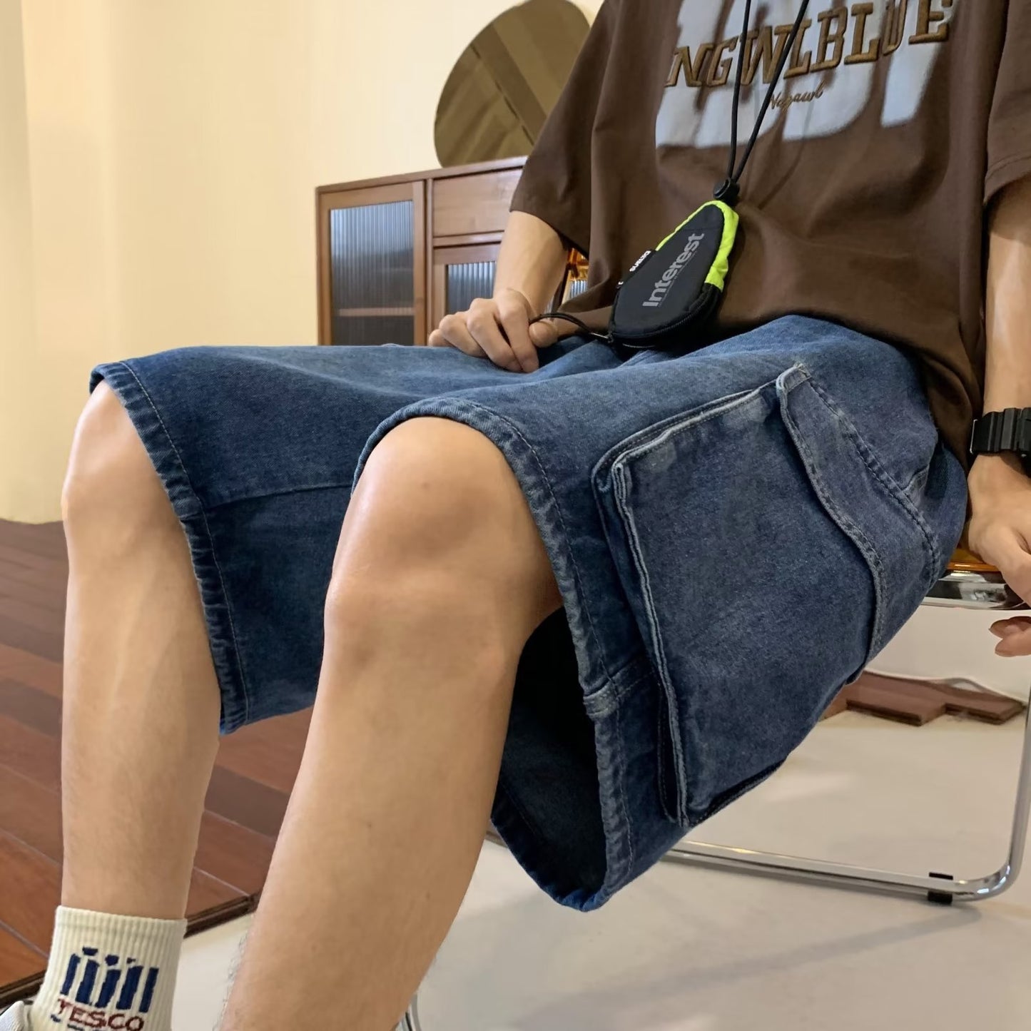 Cargo Denim Shorts