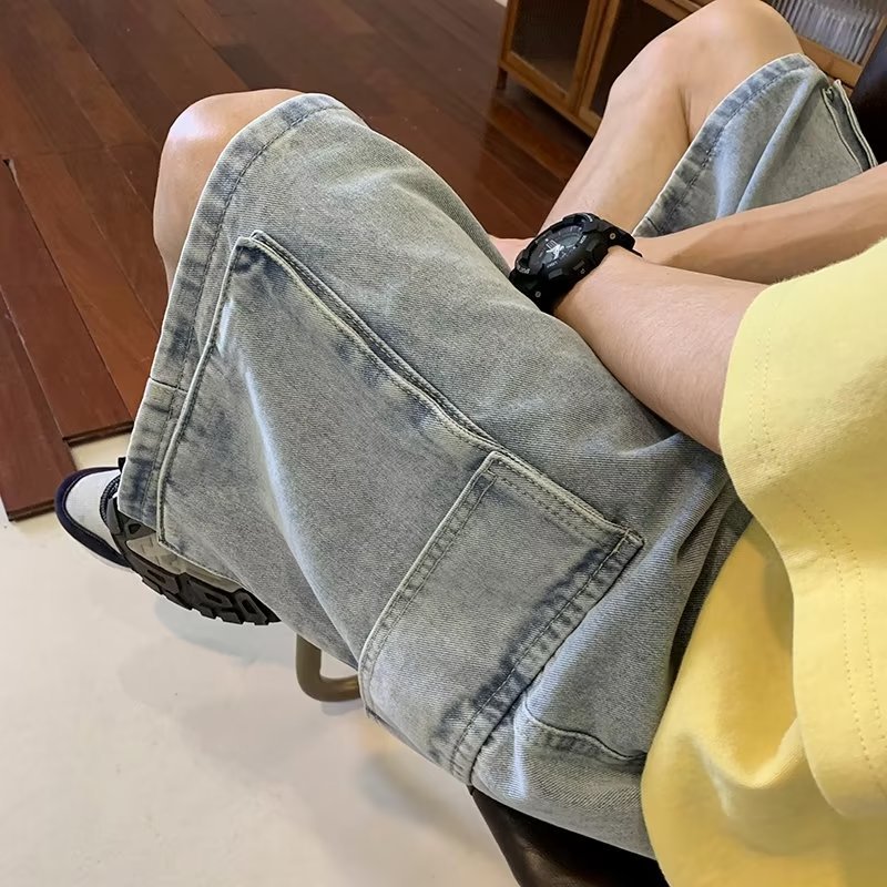 Cargo Denim Shorts