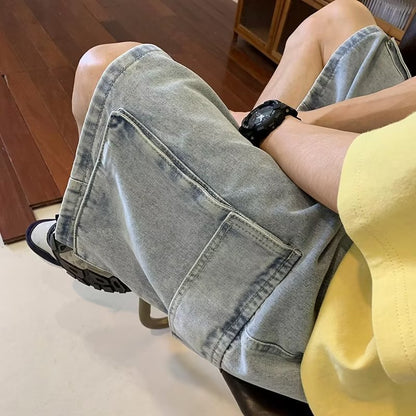 Cargo Denim Shorts