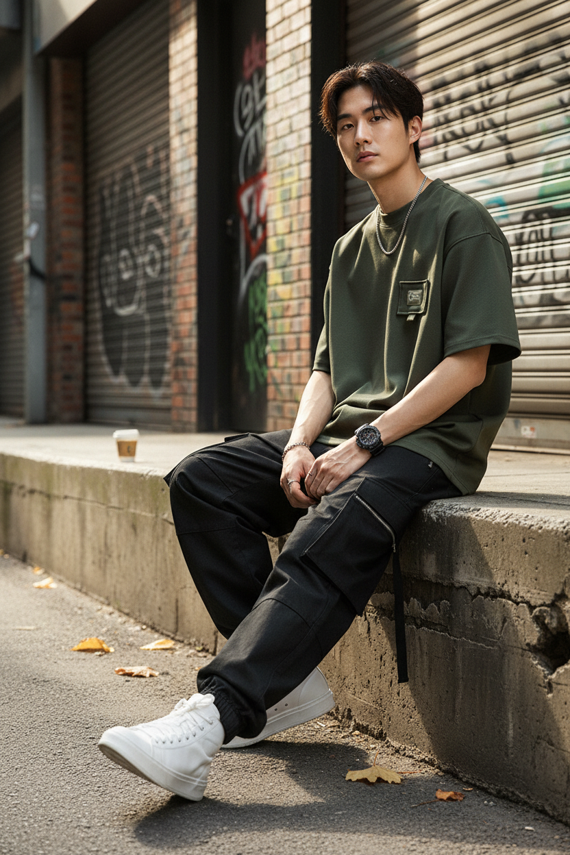 "C-Drive" Waffle Knit Tee - Lifestyle