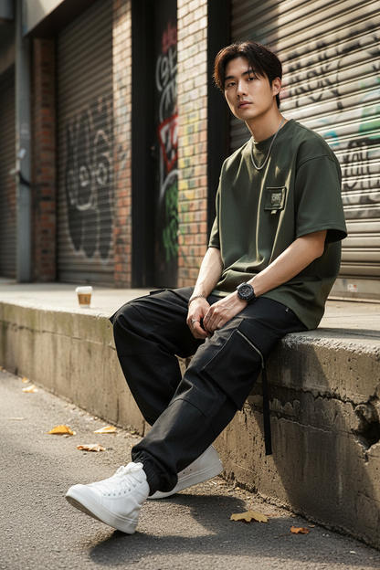 "C-Drive" Waffle Knit Tee - Lifestyle