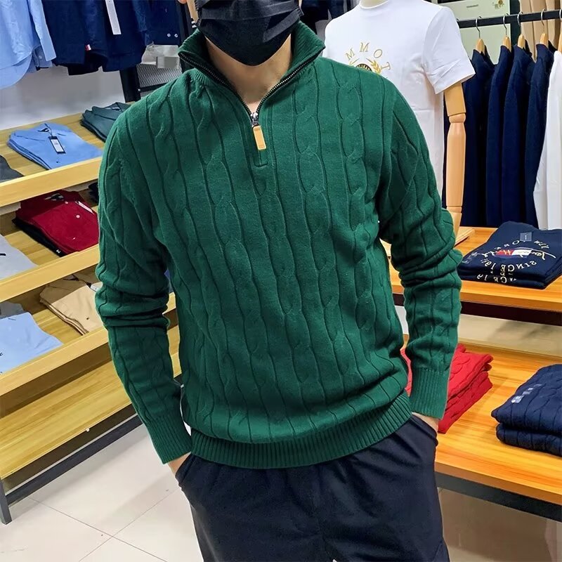 Quarter Zip Knit Sweater