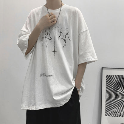 Lightning Graphic Oversized Tee