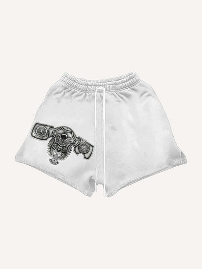 Vintage Graphic Casual Shorts