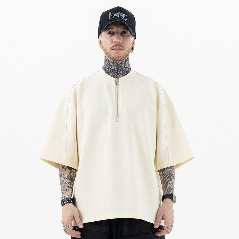 Half Zip Oversized Tee