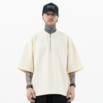 Half Zip Oversized Tee