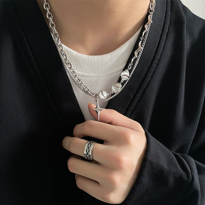 Novien Opal Titanium Steel Necklace