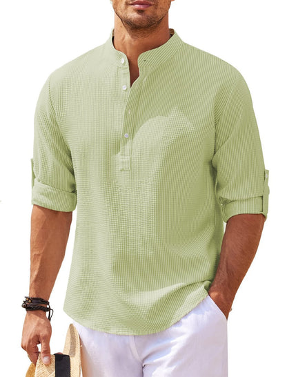 Long Sleeve Casual Stand Collar Shirt