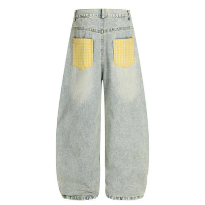 Yellow Patch Bootcut Jeans