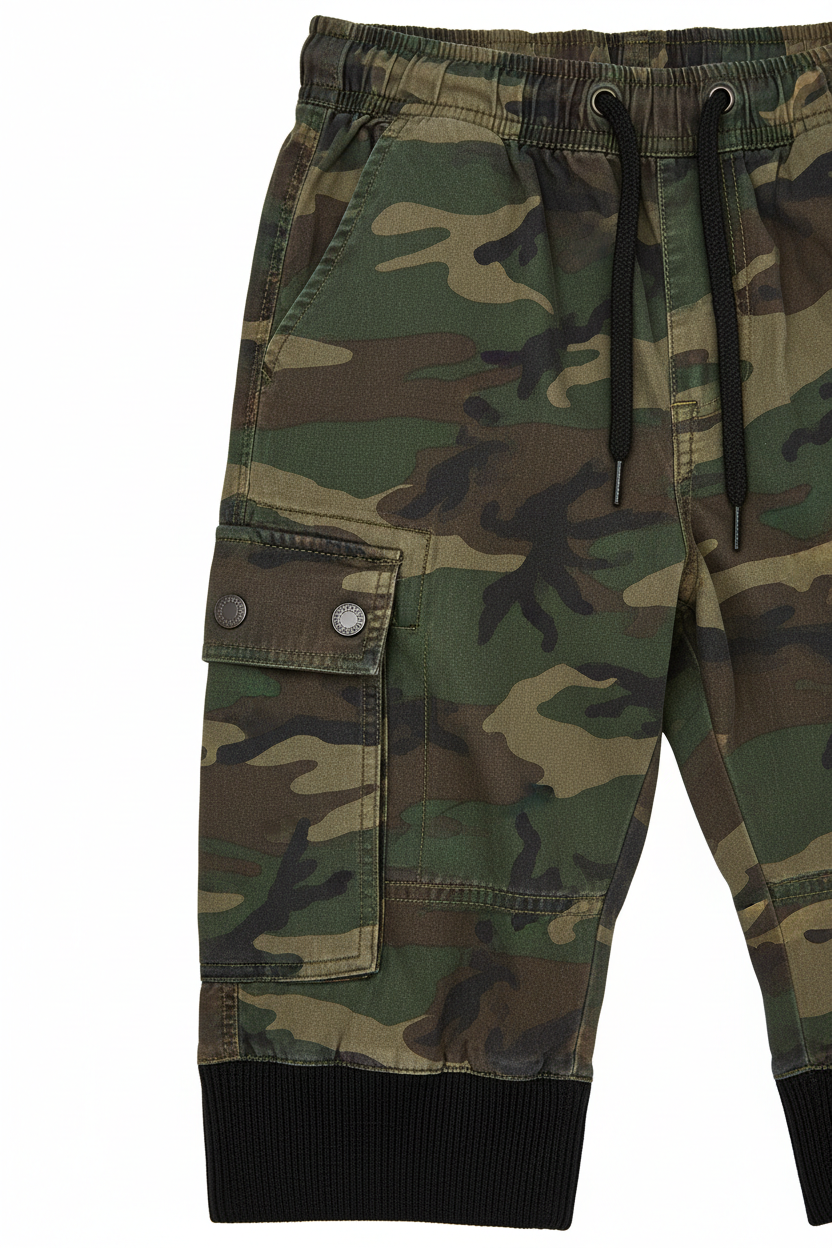 Camo Cargo Joggers - Close-Up Detail