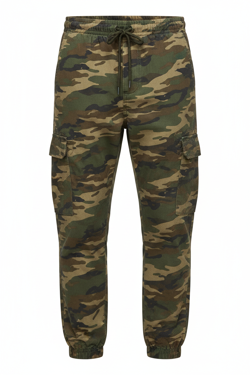 Camo Cargo Joggers - Front View