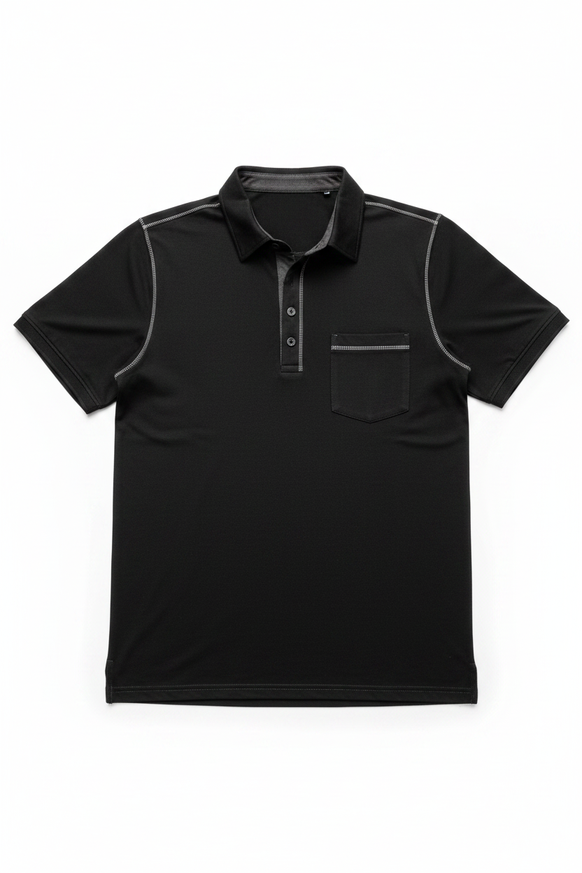 Casual Polo Shirt - Flat Lay