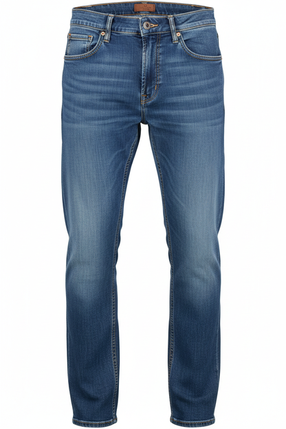 Casual Straight Wash Jeans - Front View