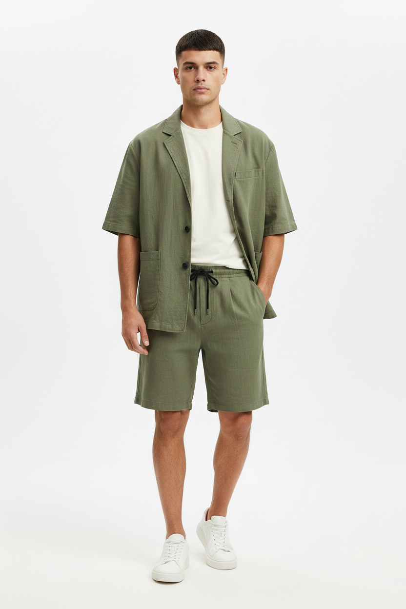 Casual Suit Shorts Tee - Front View