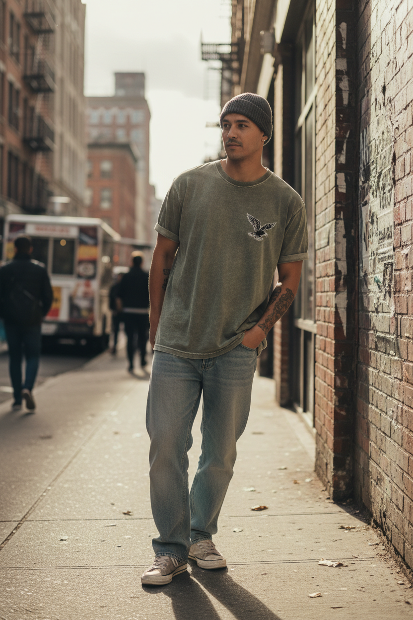 Casual Vintage Washed Tee - Lifestyle