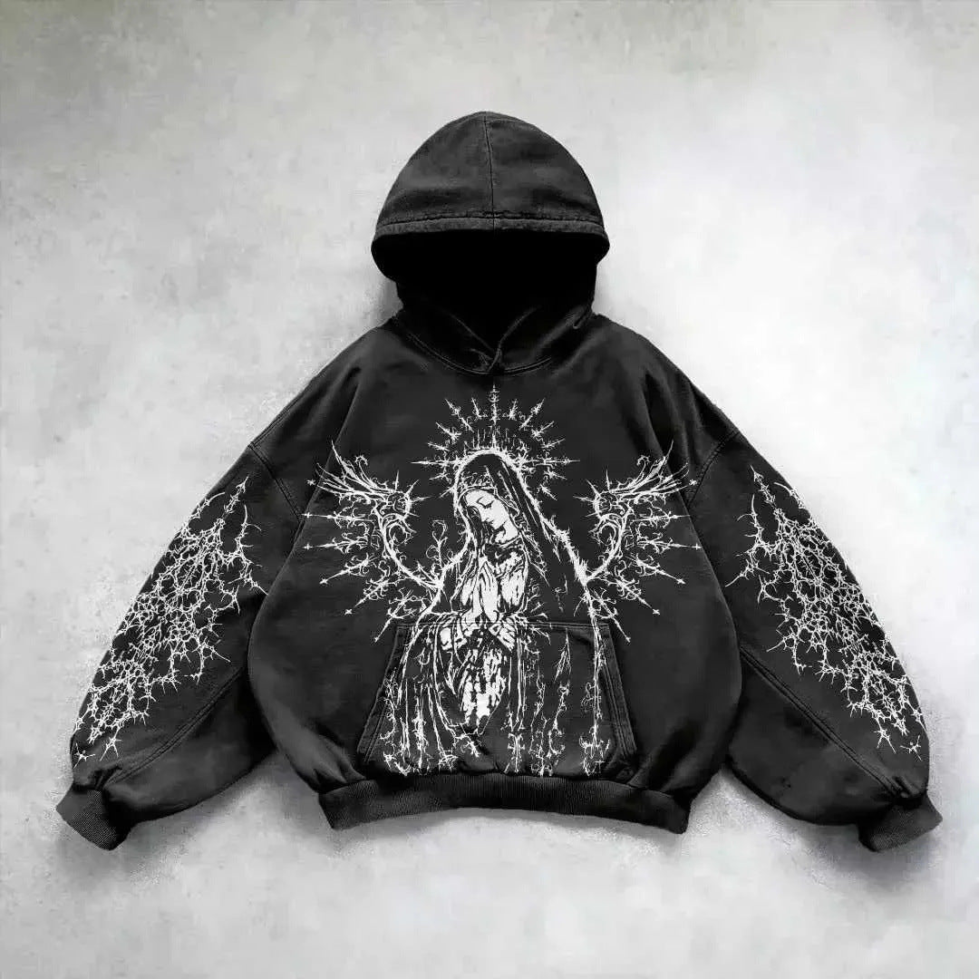 Pattern Printed Hoodie