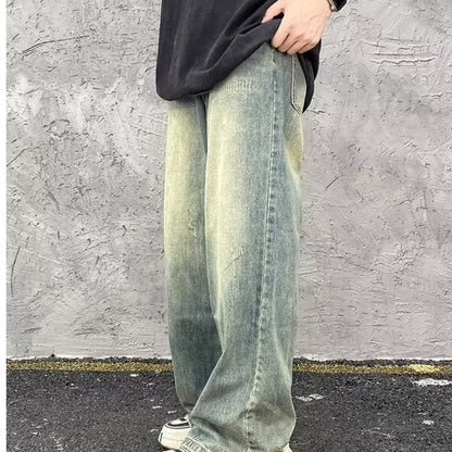 Vintage Wash Straight Jeans
