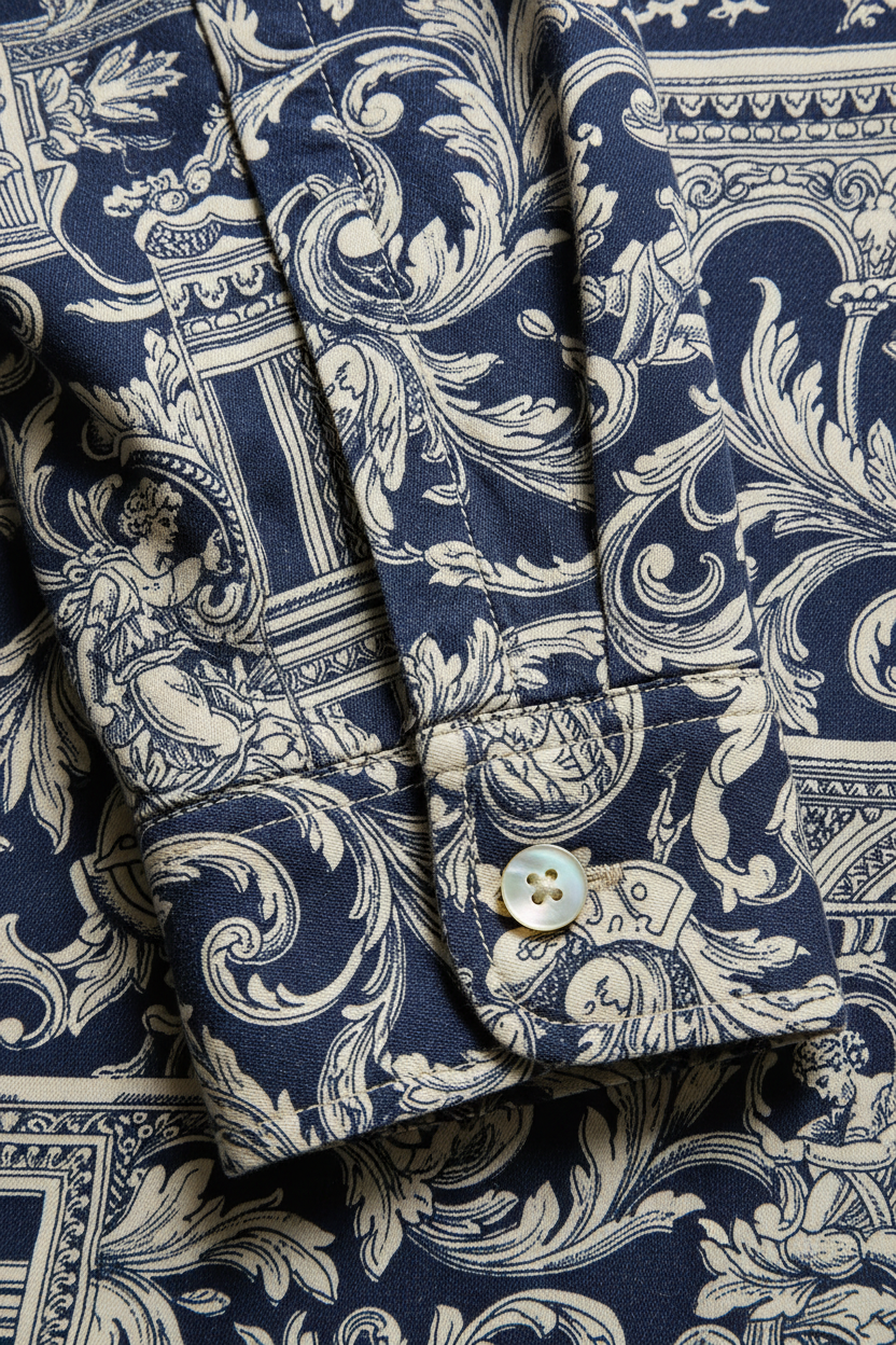 Classical Print Long Sleeve - Close-Up Detail