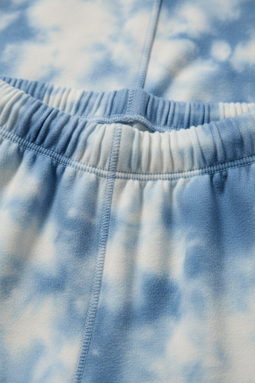 Cloud Wash Oversized Sweatpants - Close-Up Detail