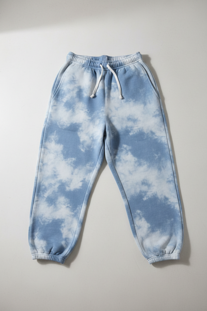 Cloud Wash Oversized Sweatpants - Flat Lay