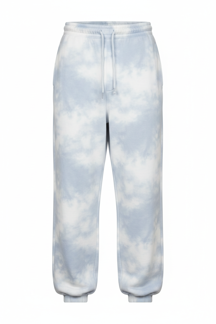 Cloud Wash Oversized Sweatpants - Front View