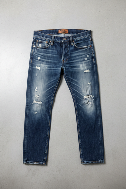 Crush Fade Denim - Flat Lay