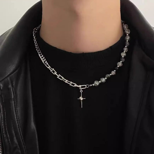 Sterling Beaded Pendant Necklace