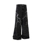 Chaos Print Wide-Leg Denim
