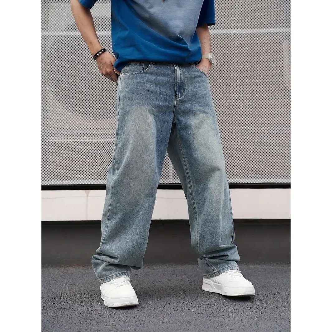 Casual Straight Wash Jeans