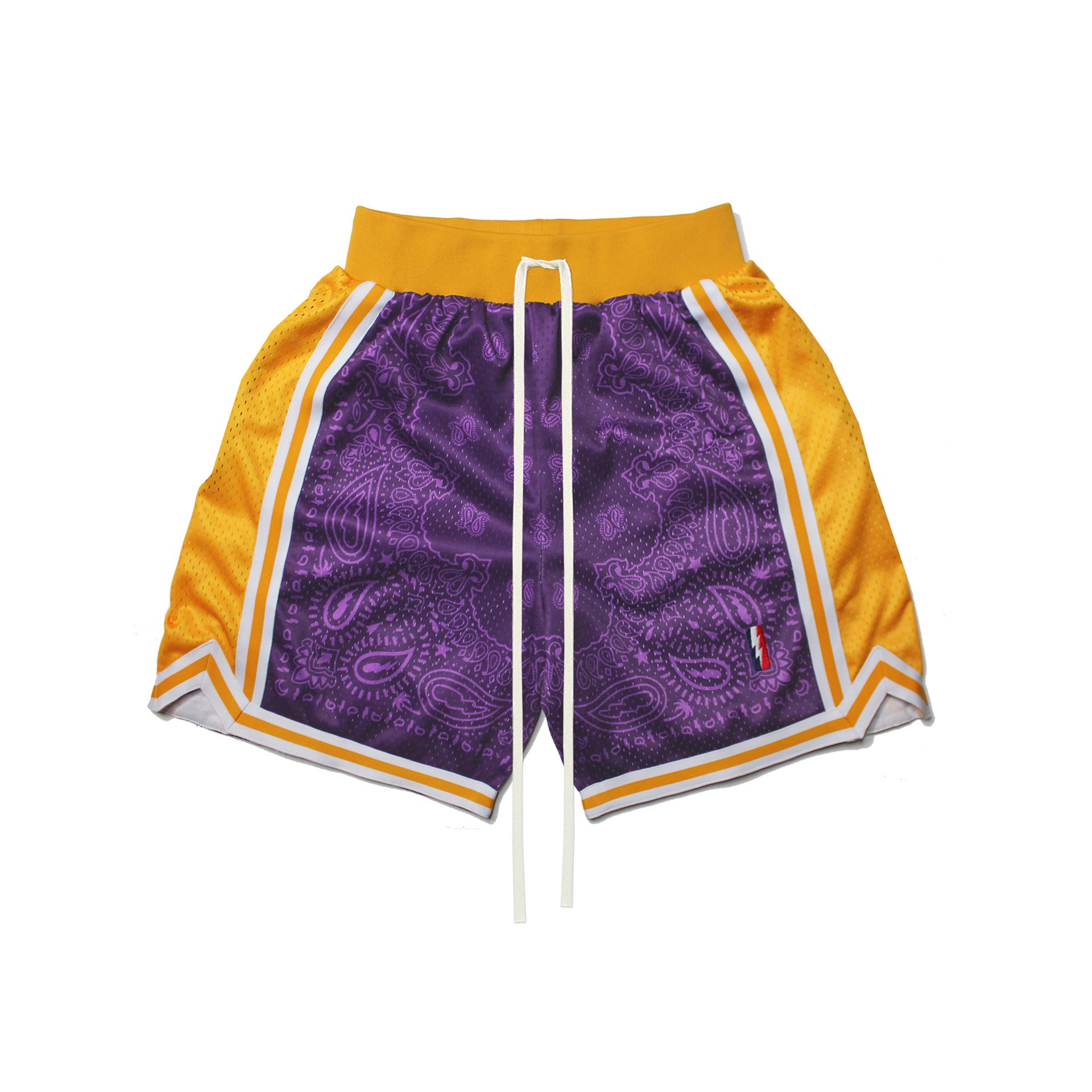 Model wearing printed mesh casual shorts in a relaxed streetwear style from Novien Apparel