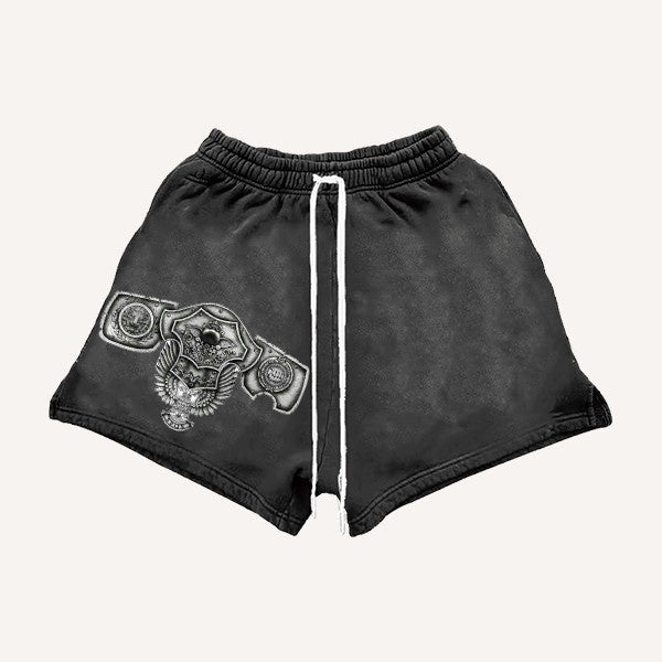 Vintage Graphic Casual Shorts