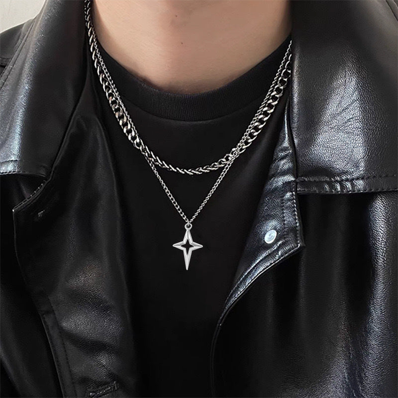 Double Layer Cross Necklace