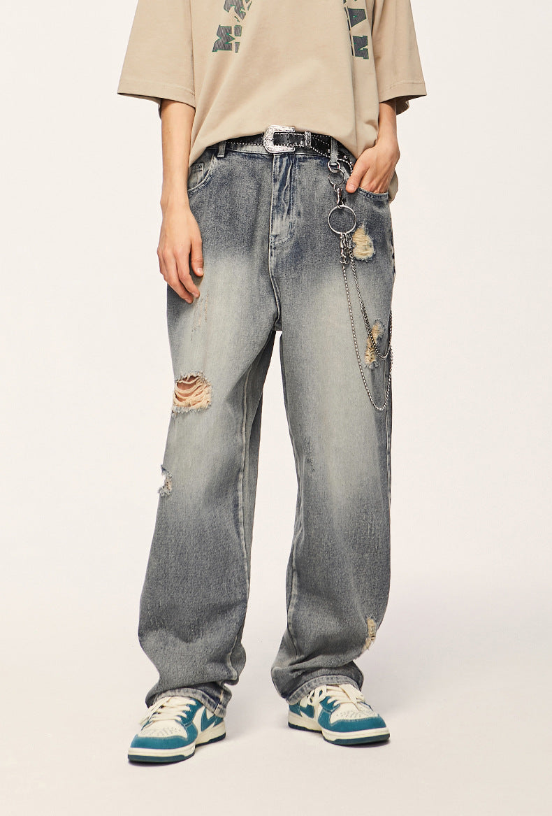 Washed Distressed Jeans