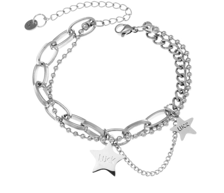 Lucky Star Charm Chain Bracelet