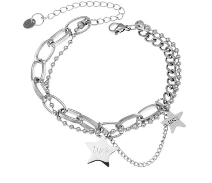 Lucky Star Charm Chain Bracelet