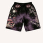 Retro Graphic Loose-Fit Casual Shorts