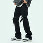 Strap Detail Straight-Leg Jeans