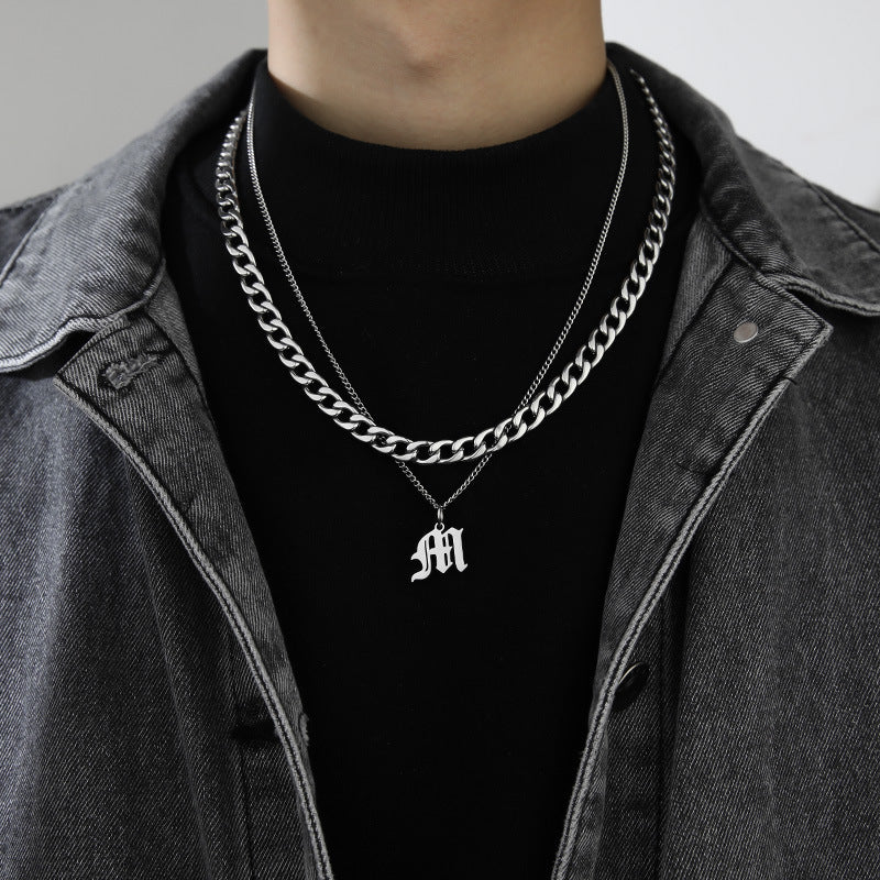Letter Pendant Necklace