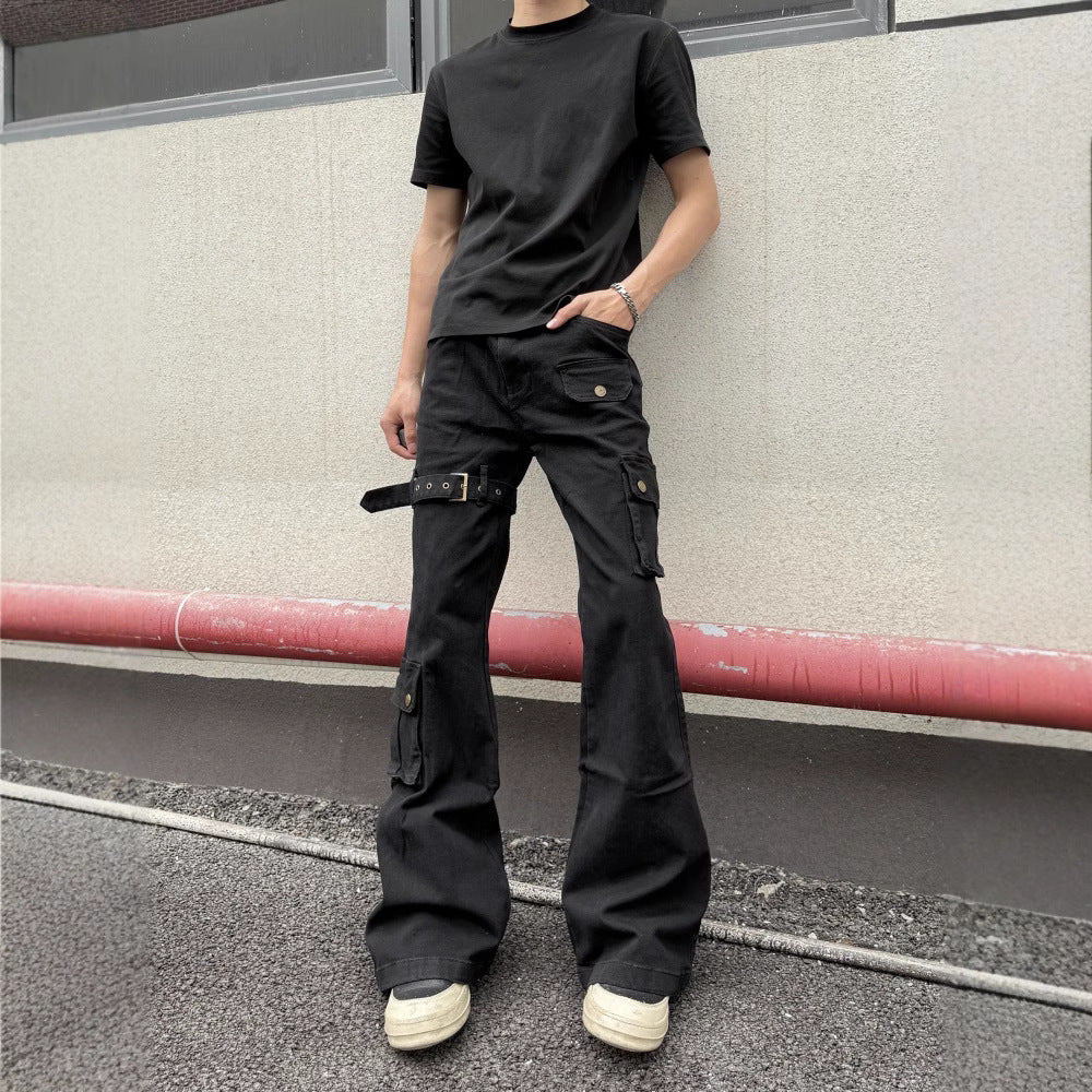 High Street Multi-Pocket Flared Jeans