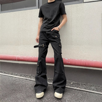 High Street Multi-Pocket Flared Jeans