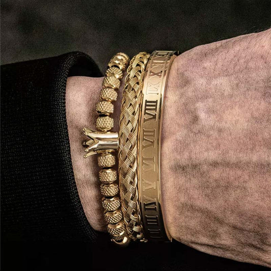 Roman Crown Charm Bracelet