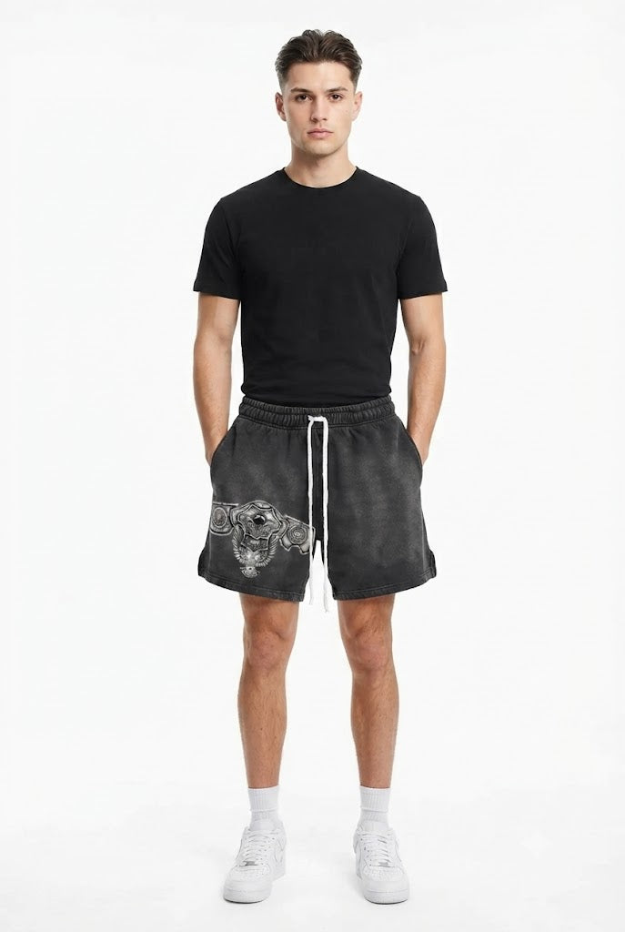 Vintage Graphic Casual Shorts