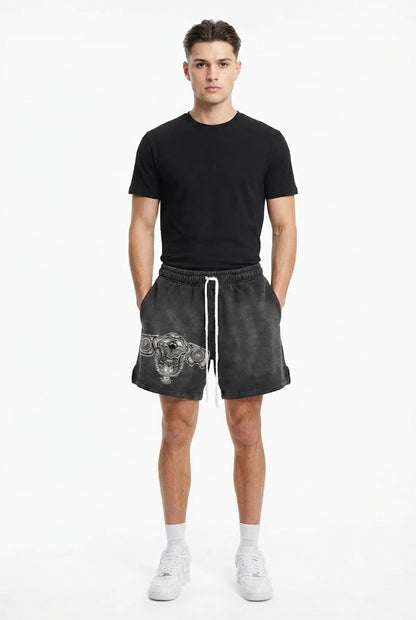 Vintage Graphic Casual Shorts