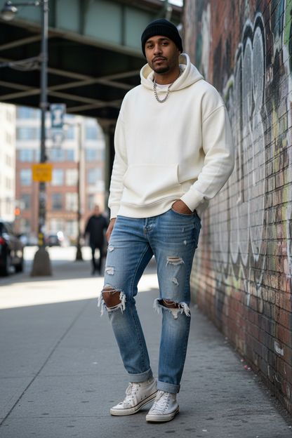 Distressed Washed Jeans - Lifestyle