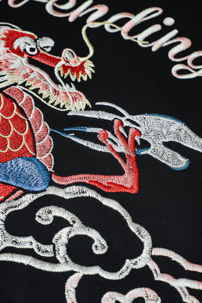 Dragon Embroidery Tee - Detail Shot