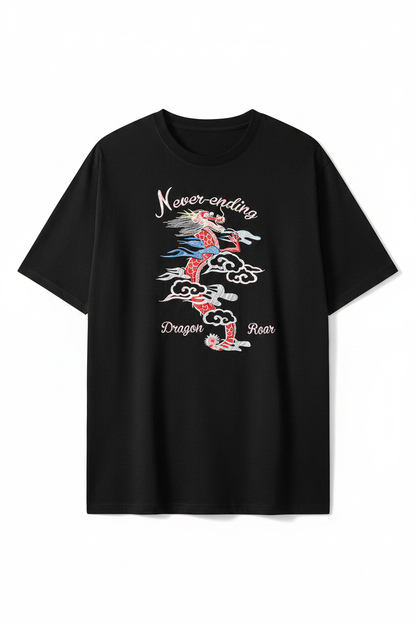 Dragon Embroidery Tee - Front View