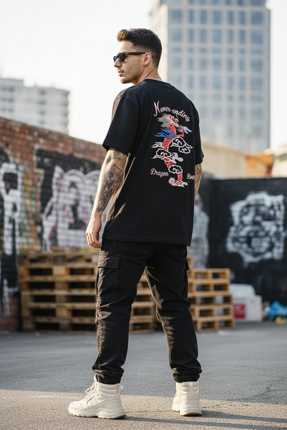 Dragon Embroidery Tee - Lifestyle