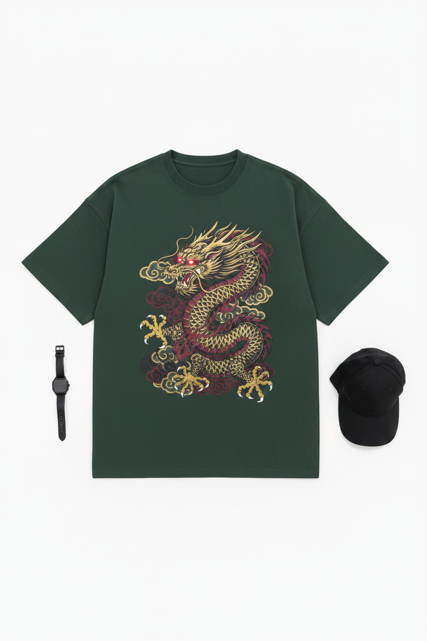 Dragon Graphic Tee - Flat Lay